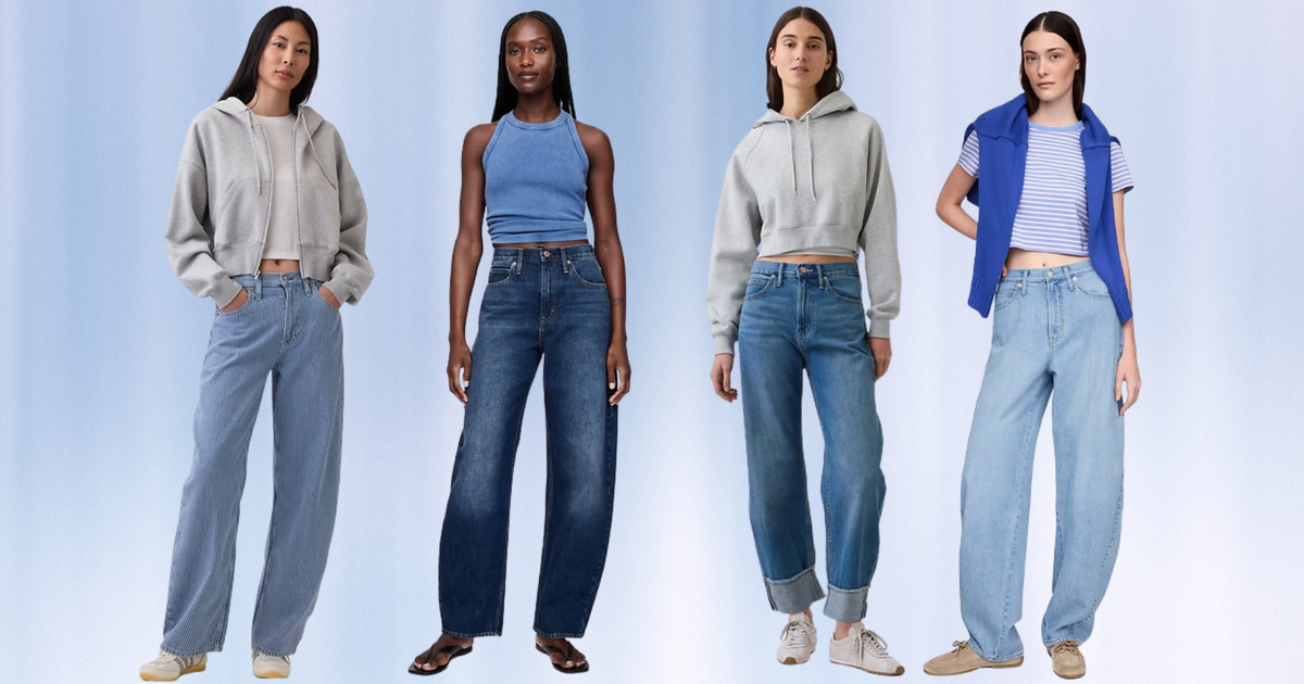 These Trendy Barrel Leg Jeans Are Pajama-Level Comfy — And Shockingly Almost 60% Off