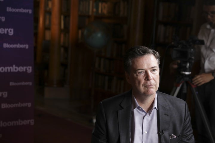 James Comey, former director of the Federal Bureau of Investigation (FBI), pauses during a Bloomberg Television interview in Salzburg, Austria, on Friday, June 21, 2019. (Alex Kraus/Bloomberg via Getty Images)