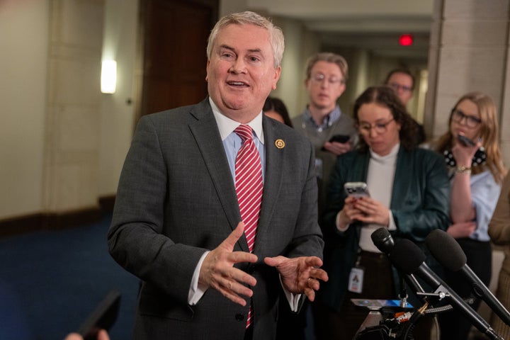 Rep. James Comer (R-Ky.), seen here last month in Washington, D.C., defended late night host Jimmy Kimmel amid backlash over a joke about first lady Melania Trump, telling NewsNation he found the comment "tasteless" but doesn't "want to cancel comedy." 