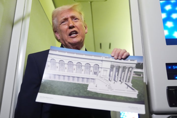 President Donald Trump said the military is building a "massive complex" beneath the ballroom.