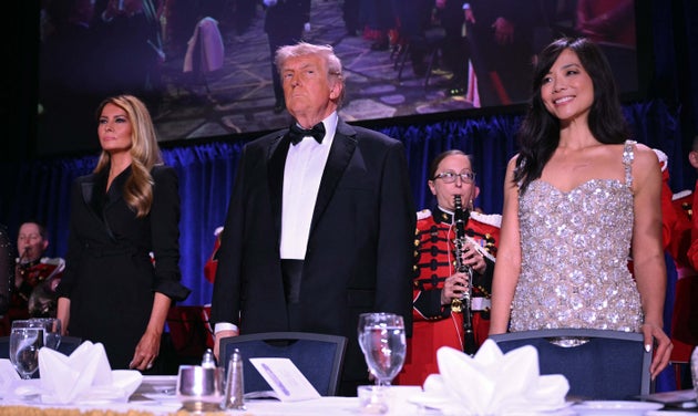 米ワシントンD.C.のホテルで開かれた夕食会に出席するトランプ大統領（＝2026年4月25日撮影）