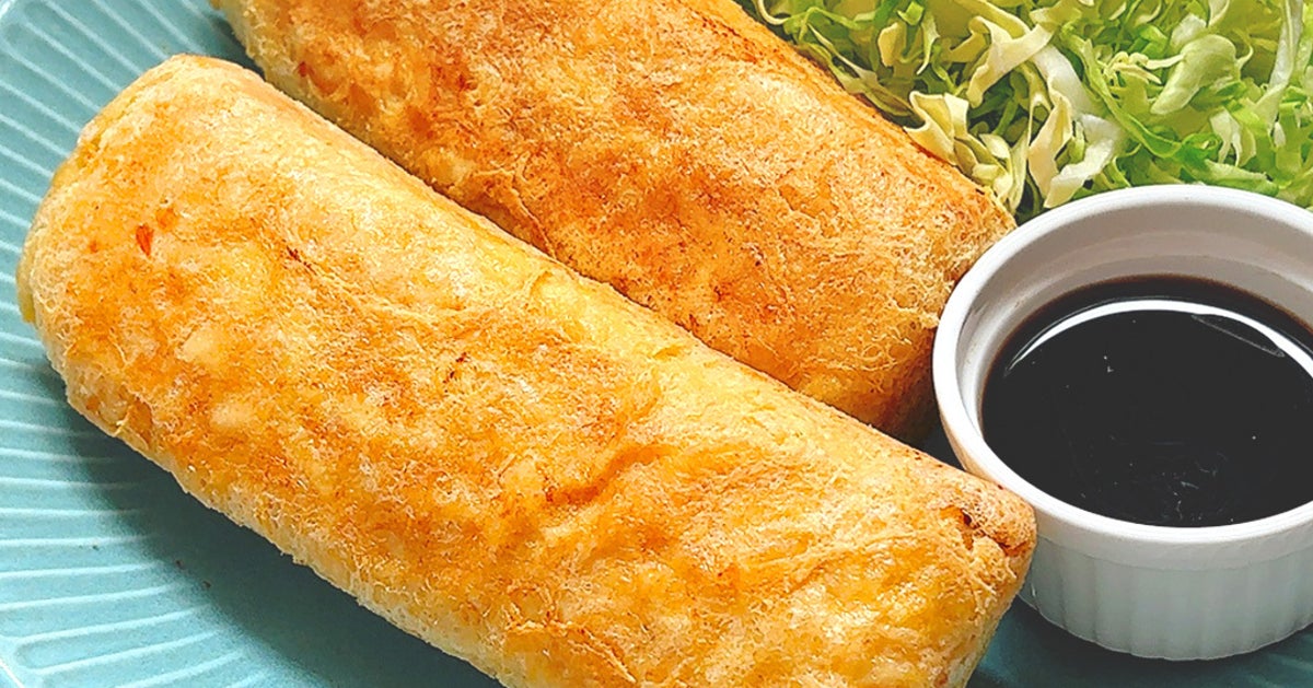 【家にある鶏むね肉はこれにして】油揚げに詰めて焼くだけ。カリッカリで一瞬で消える