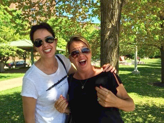 The author (left) and Jenny at the Buffalo waterfront park in 2016.