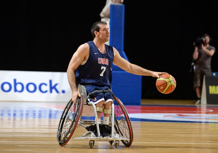 Turek won two Paralympic gold medals as a wheelchair basketball player. 