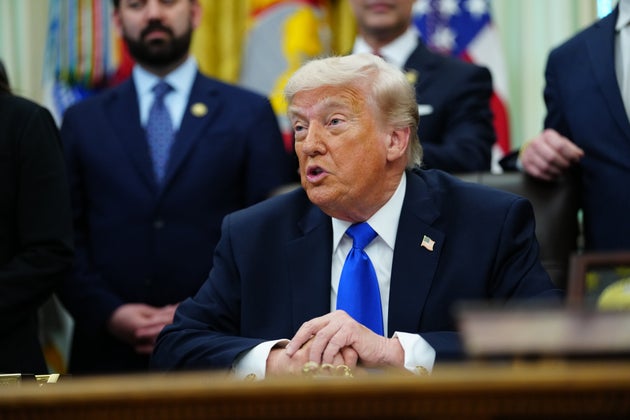 US President Donald Trump speaks during an executive order signing ceremony in the Oval Office of the White House in Washington, DC, US, on Thursday, April 30, 2026. 