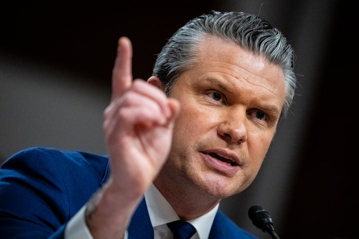 U.S. Secretary of Defense Pete Hegseth testifies during a Senate Armed Services Committee hearing on April 30, 2026 in the Dirksen Senate Office Building in Washington, DC. (Photo by Graeme Sloan/Getty Images)