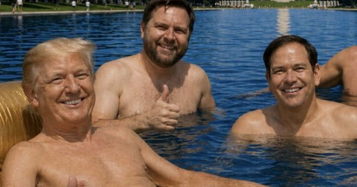 Trump Imagines Himself Swimming Shirtless With Cabinet Cronies In Latest AI Catastrophe