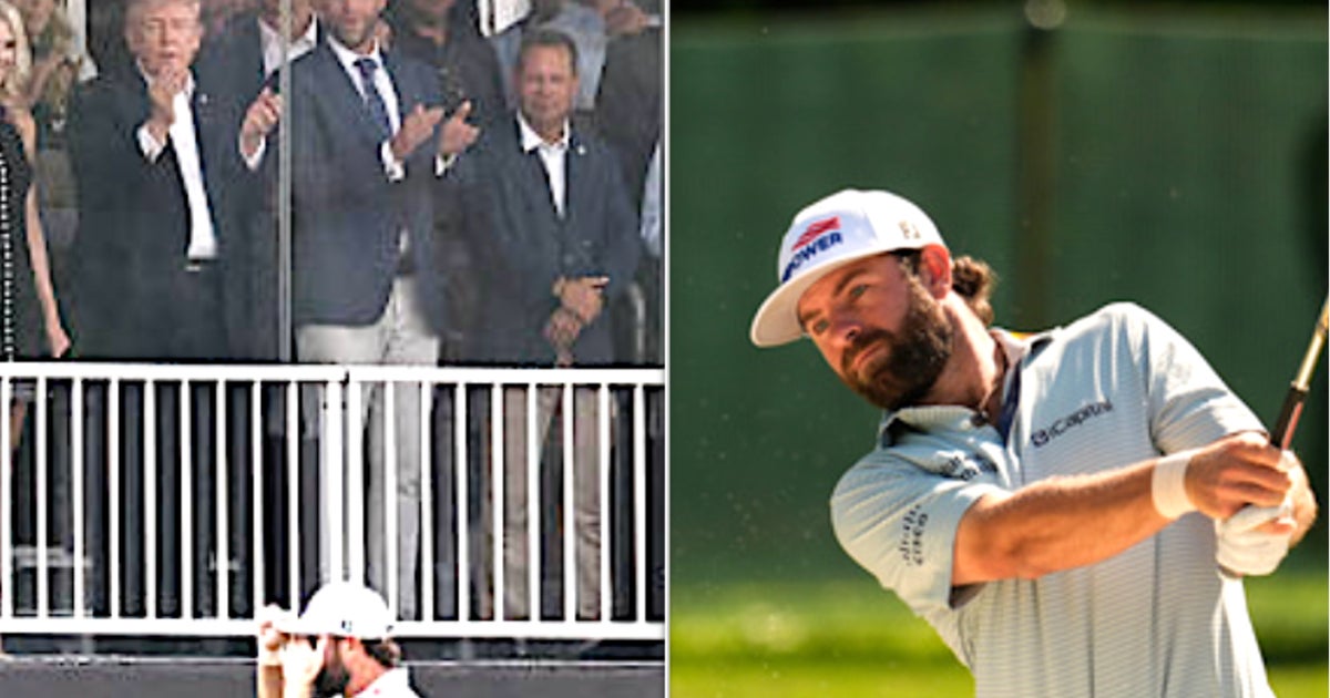 ผู้ชนะ PGA Tour ที่สนามกอล์ฟของทรัมป์ได้กลายเป็นประเด็นร้อนเมื่อแสดงความเห็นเกี่ยวกับประธานาธิบดี