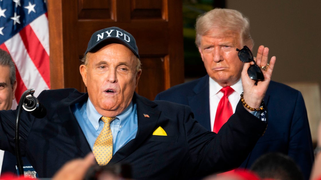 Donald Trump Blames 'Radical Left Lunatics' After Rudy Giuliani's Hospitalization