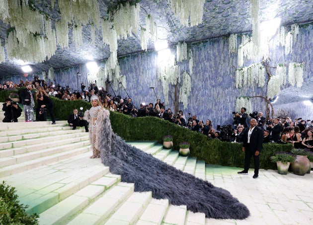 Beyoncé arriving at this year's Met Gala, where she was one of the co-chairs