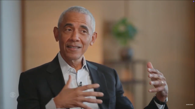 Former President Barack Obama on “The Late Show with Stephen Colbert.”