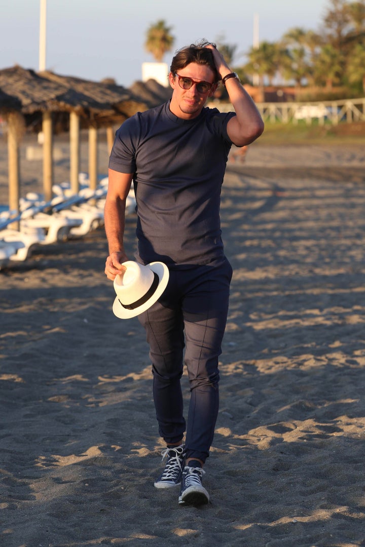 Jake Hall – pictured here on a beach in Marbella back in 2015 – was part of The Only Way Is Essex for three seasons in the mid-2010s