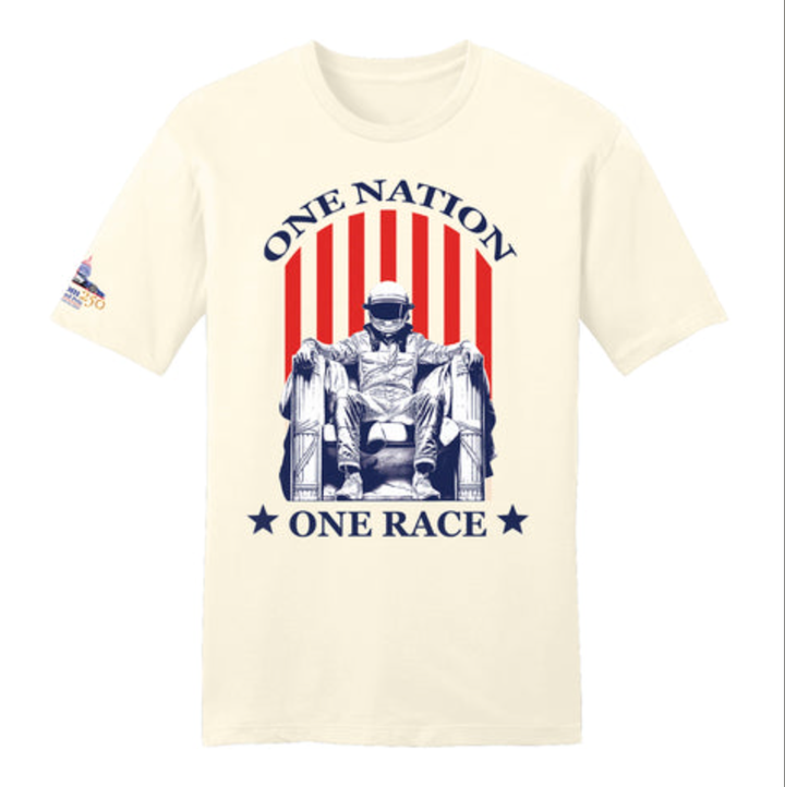A $50 shirt on IndyCar's website read "One Nation" and "One Race."