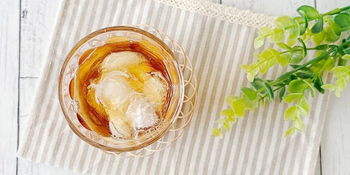 ニトリの「グラス 250mL 2Pセット(RO03)」を上から撮影しました