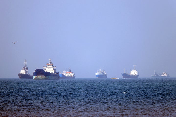 the U.S. military said it had intercepted Iranian attacks on three Navy ships in the Strait of Hormuz Thursday night and "targeted Iranian military facilities responsible for attacking U.S. forces."