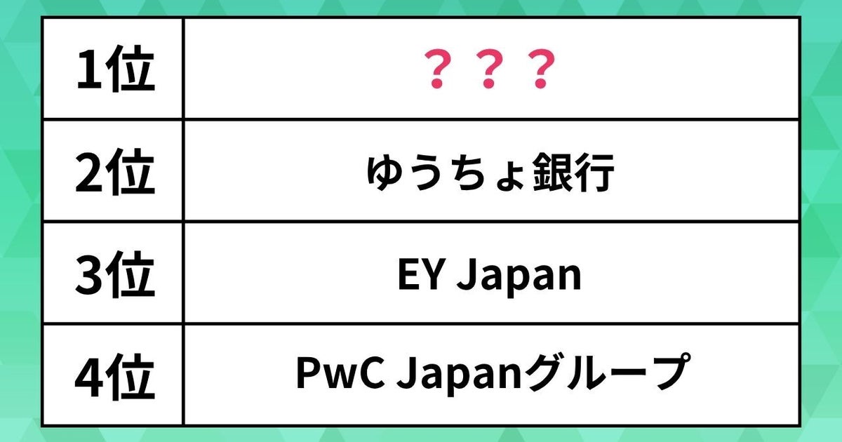 「女性が活躍する会社」ランキング。ゆうちょ銀行やEY Japanを抑えた1位は？