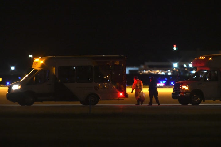 American passengers from the cruise ship, MV Hondius that was stricken with hantavirus, arrived in Omaha, Nebraska after flying from Tenerife, Spain on on May 11, 2026.