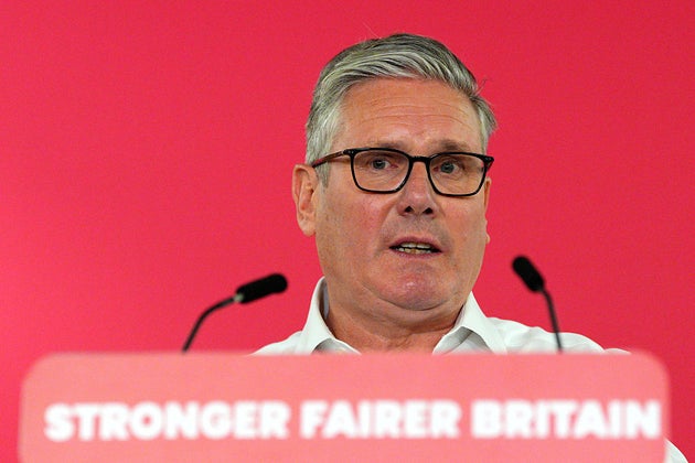 Keir Starmer delivering his make-or-break speeck.