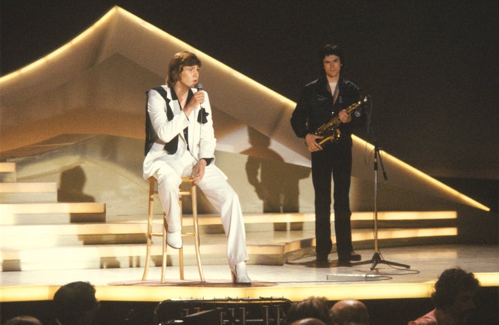 Johnny Logan performing during the 1980 Eurovision Song Contest