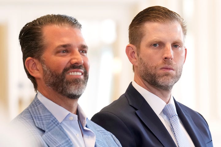 Eric Trump (right) and Donald Trump Jr. (left) have both been accused of alleged corruption.
