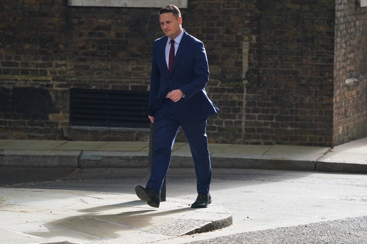 Britain's Health Secretary Wes Streeting arrives in Downing Street for a meeting with Prime Minister Keir Starmer in London, Wednesday, May 13, 2026.