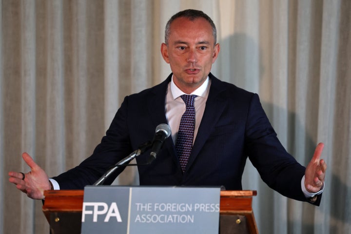 Nickolay Mladenov, the high representative for Gaza under President Donald Trump's Board of Peace, addresses the press in Jerusalem on May 13, 2026.