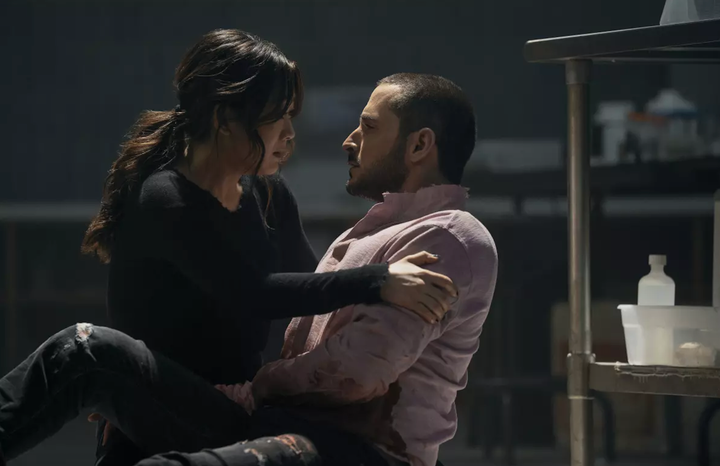 Tomer Capone and Karen Fukuhara in The Boys