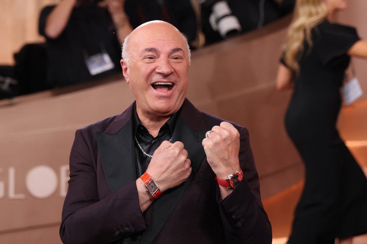 Kevin O'Leary looking like he’s gearing up for a fight at the Golden Globes in January.