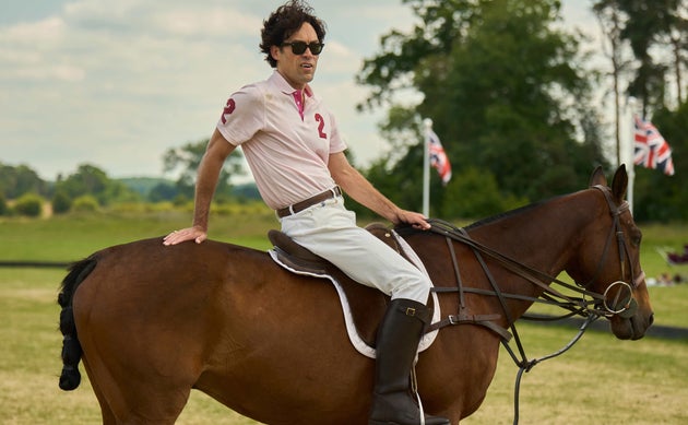Alex Hassell on the set of Rivals season two