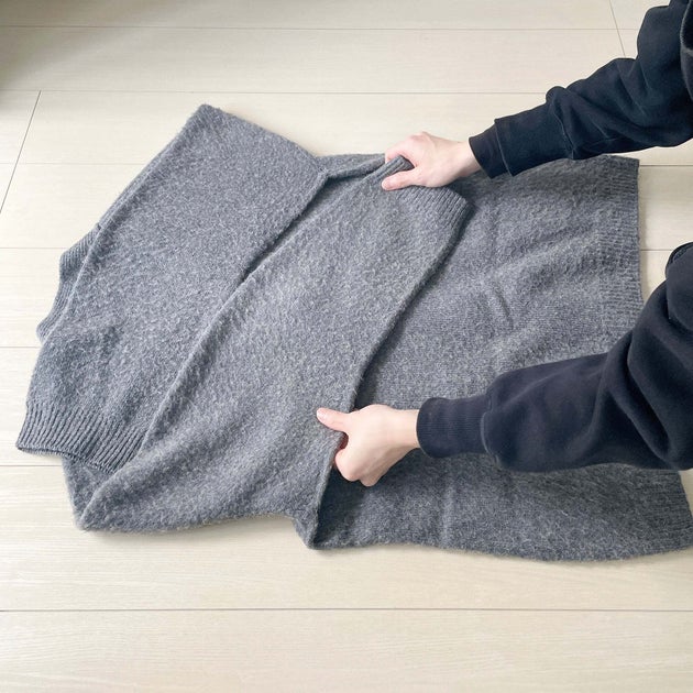 ライフハック：かさばらないセーターの畳み方