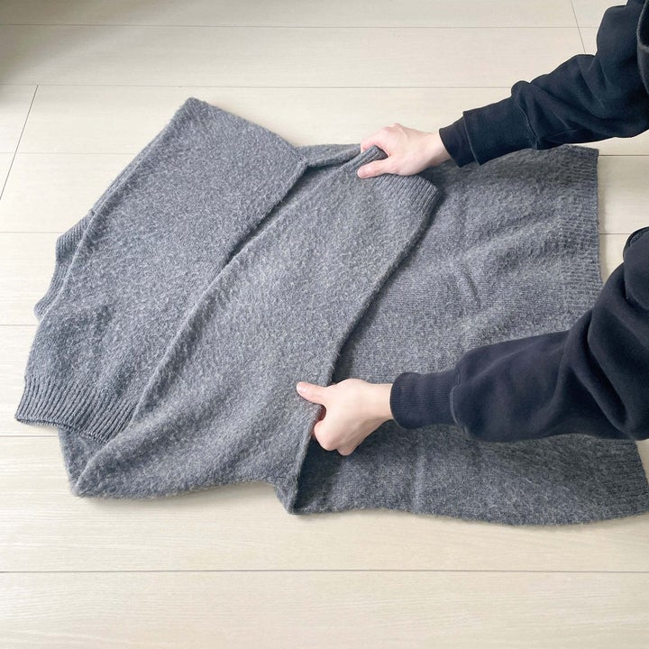 ライフハック:かさばらないセーターの畳み方