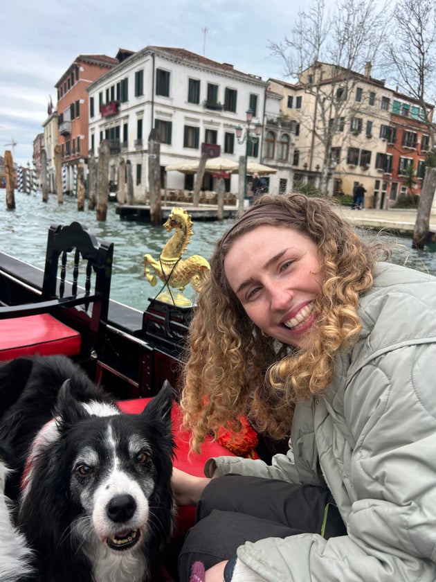 Jess and the author on a gondola in Venice.