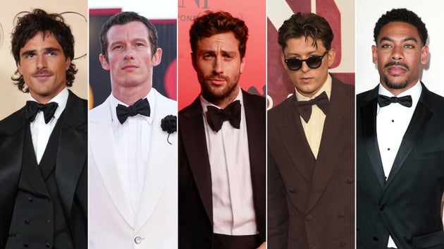 (L-R) Jacob Elordi, Callum Turner, Aaron Taylor-Johnson, Tom Francis and Aaron Pierre