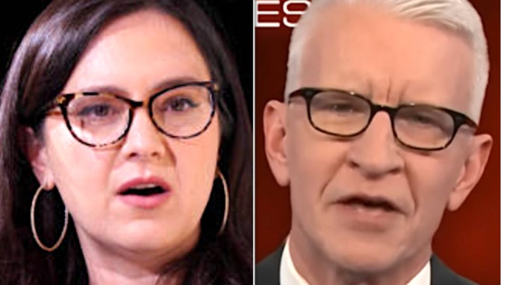 Anderson Cooper, à direita, está resistindo à perspectiva de Bari Weiss, à esquerda, se tornar seu chefe na CNN.