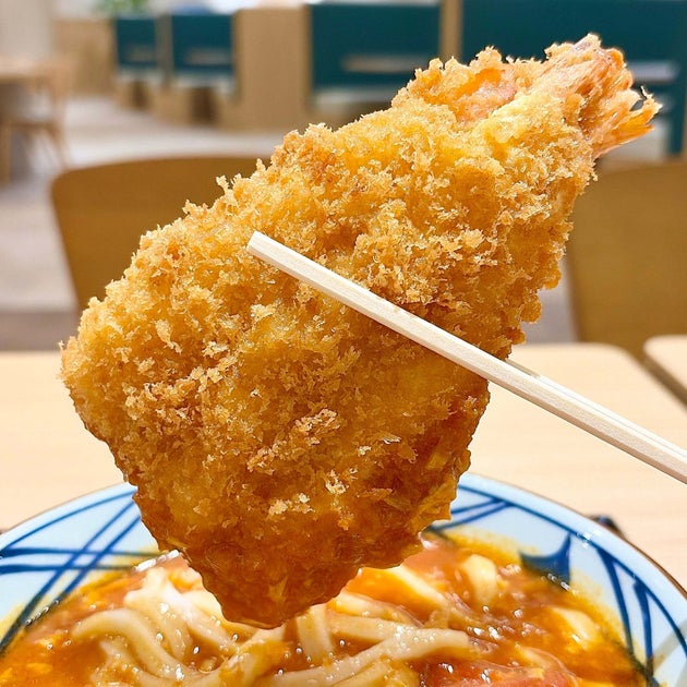 丸亀製麺「海老カツトマたまカレーうどん」