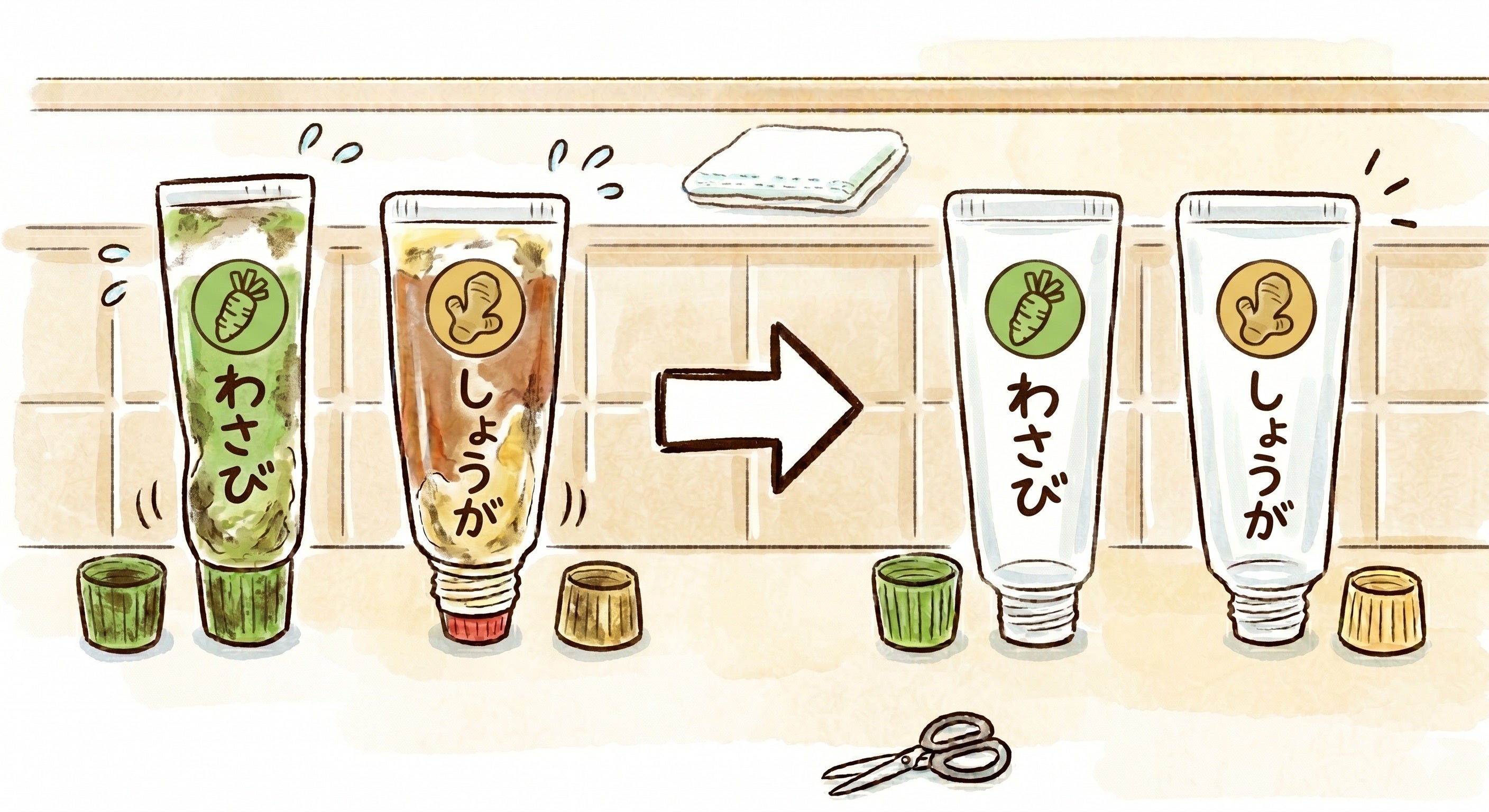 調味料チューブの中身⇨「スポイト洗い」すれば綺麗になる。超簡単な“ごみトリビア”に「ナイスアイデア」