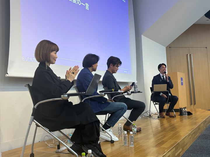 ukaの小笹和洋氏(左から3人目)は「日本には日本独自の成分を使った良いものがたくさんある。その魅力を伝えたい」と話した。