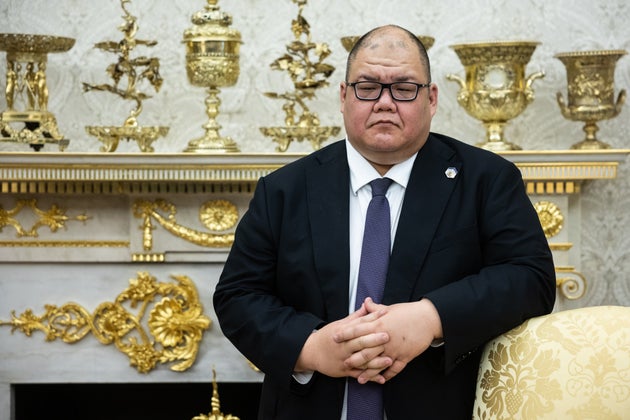 Steven Cheung, White House communications director, during an announcement in the Oval Office of the White House in Washington, DC, US, on Friday, Sept. 5, 2025. 