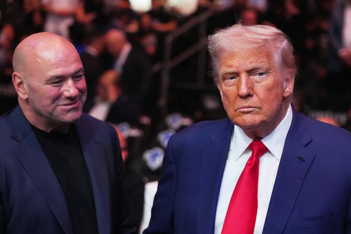 UFC CEO Dana White, left, and President Donald Trump, right, have been friends for more than 25 years.
