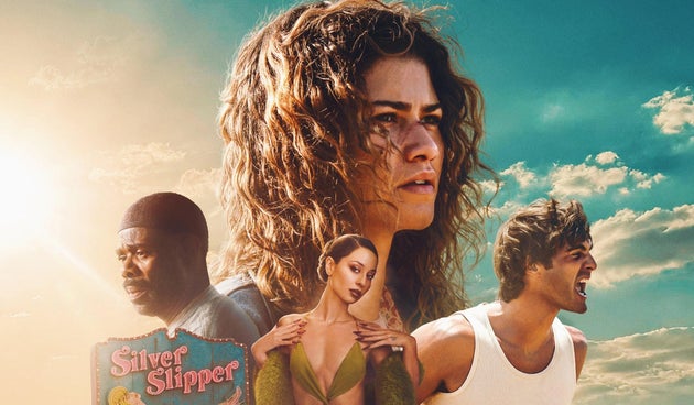 Zendaya, Colman Domingo, Alexa Demie and Jacob Elordi on the poster for Euphoria's final season