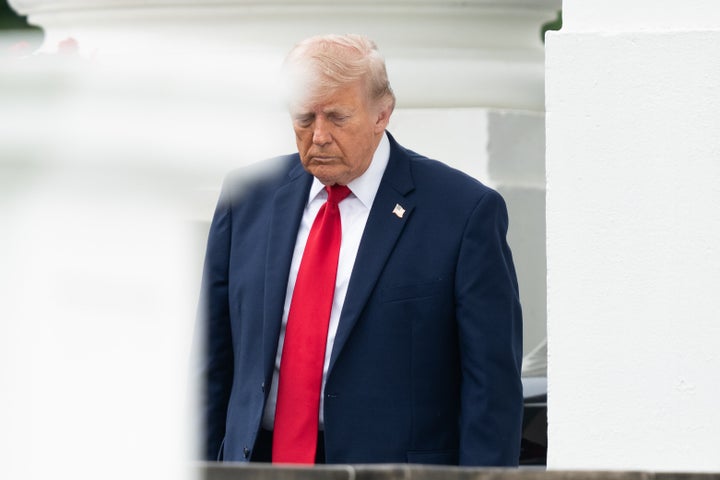 President Donald Trump returns to the White House in Washington, DC, US, on Monday, May 25, 2026. (Aaron Schwartz/CNP/Bloomberg via Getty Images)