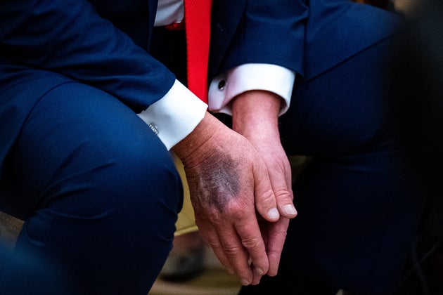 US President Donald Trump during a meeting with Lee Jae Myung, South Korea's president, not pictured, in the Oval Office of the White House in Washington, DC, US, on Monday, Aug. 25, 2025.