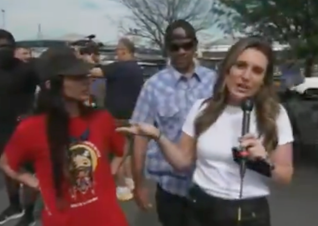 Fox News correspondent Alexis McAdams had a testy encounter with an ICE protester in New Jersey.