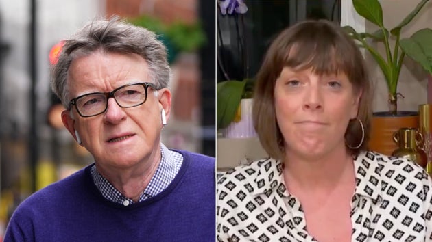 Peter Mandelson and Jess Phillips