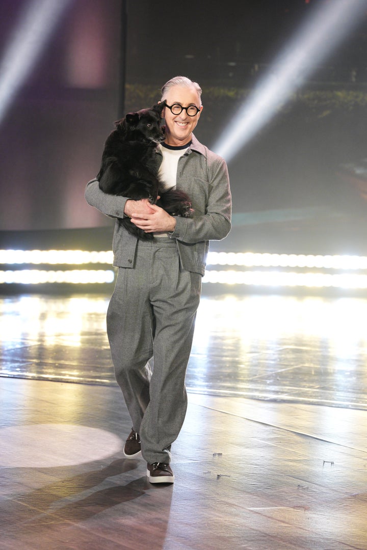 Alan Cumming and his dog Lala in February 2026