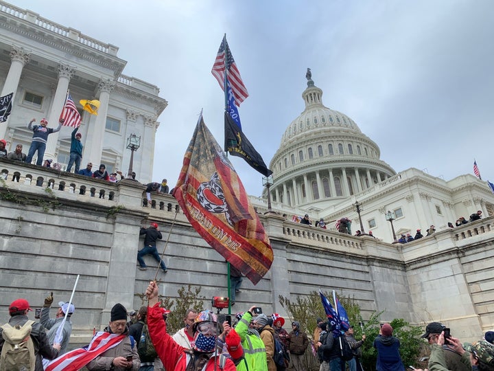 Trump supporters breach the Capitol in support of his false and baseless claims that he won the election on Jan. 5, 2021, in Washington D.C.
