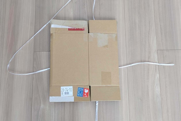 ダンボールを簡単にまとめられるライフハック