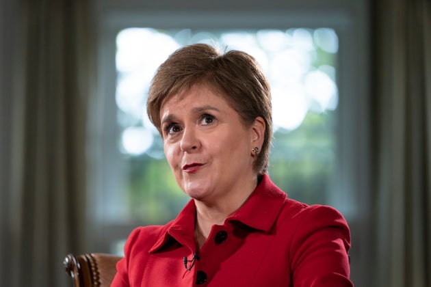 Scotland's First Minister of Scotland, Nicola Sturgeon, is interviewed, May 17, 2022, in Washington.