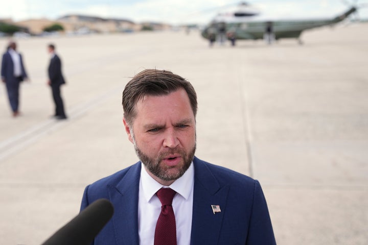  U.S. Vice President JD Vance speaks with reporters on May 28, 2026 at Joint Base Andrews, Maryland. Vance is returning from Colorado Springs where he attended the United States Air Force Academy Graduation Ceremony. (Photo by Matt Rourke-Pool/Getty Images)