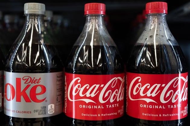 Bottles of Coca-Cola are displayed for sale at Hawthorne Market on Tuesday, Jan. 6, 2026, in Portland, Ore. (AP Photo/Jenny Kane)